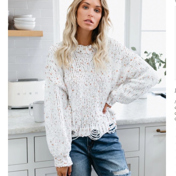 IRMA Confetti Knit Distressed Sweater - Picture 3 of 7